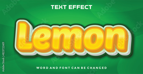Lemon editable text effect