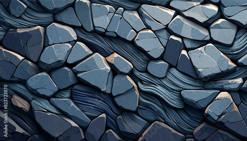 An intricately detailed basalt rock texture, offering a unique and textured backdrop for various design projects photo