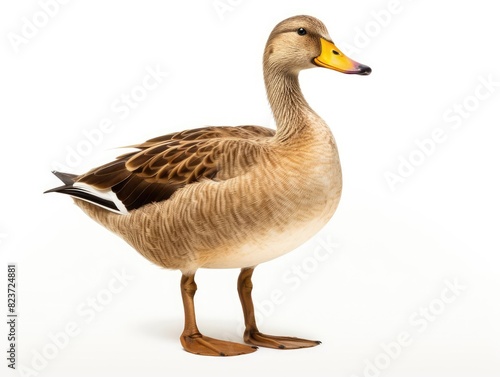 Duck bird isolated on white background