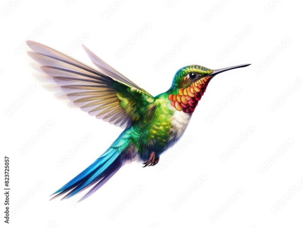 Obraz premium Hummingbird bird isolated on white background