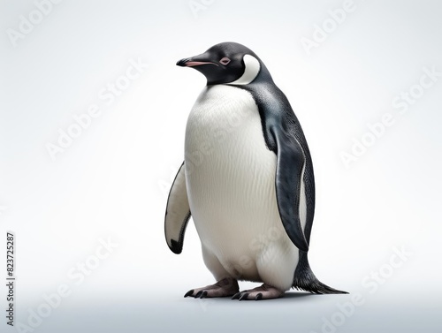 Penguin bird isolated on white background