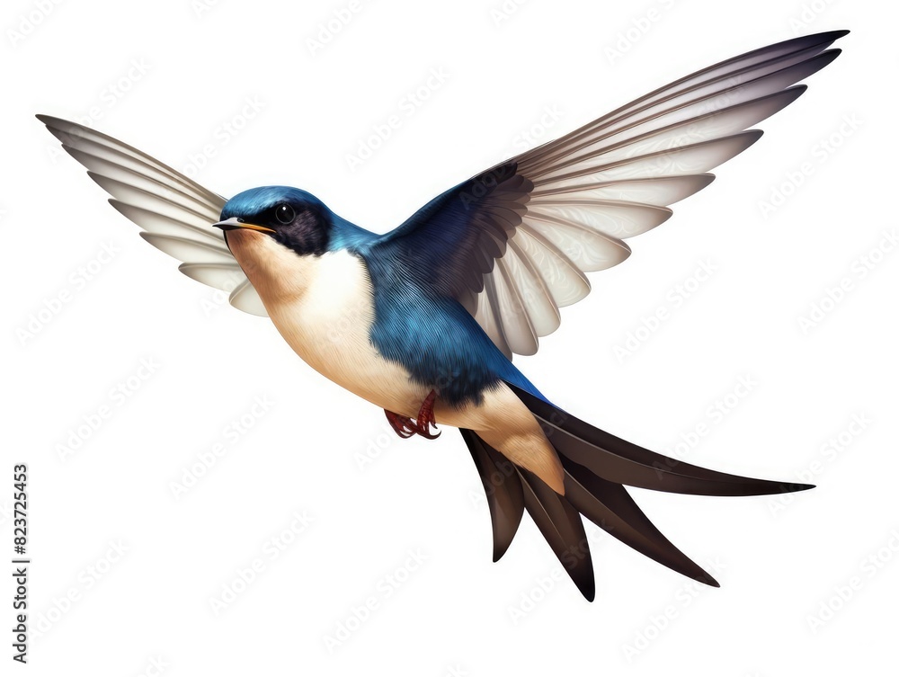 Obraz premium Swallow bird isolated on white background