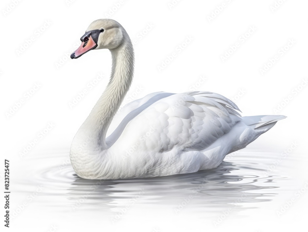 Swan bird isolated on white background Swan bird isolated on white background