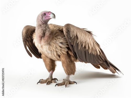 Vulture bird isolated on white background