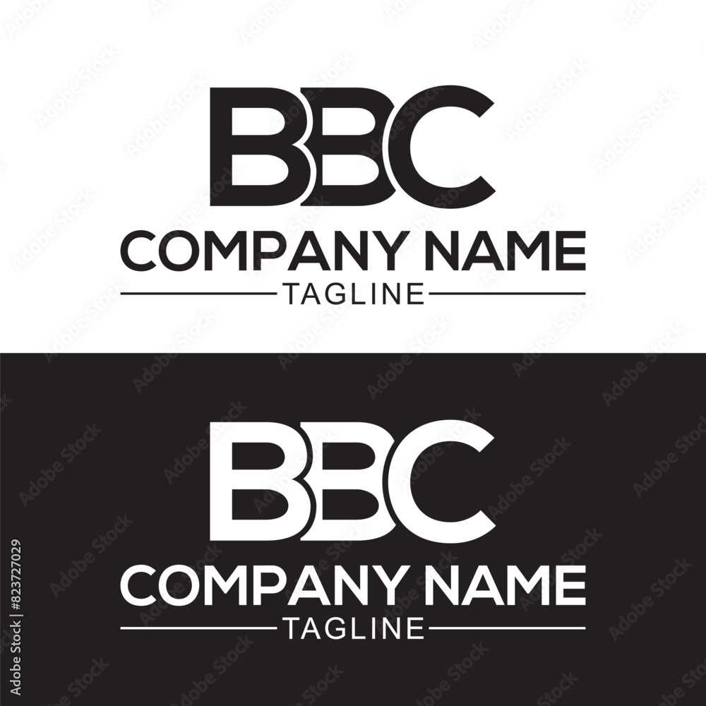 BBC Letter Logo Design Template Vector Illustration
