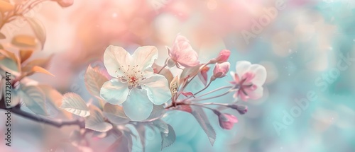Pastel Spring Delight - High Quality Photography with Copy Space for Text, Soft and Fresh Color Palette for Spring Concepts