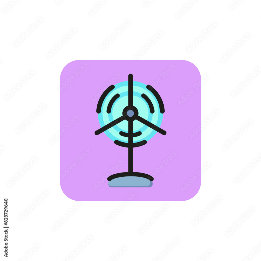Cooling fan icon. Wind, propeller, ventilation. Conditioner concept. Can be used for topics like appliance, heat, summer Cooling fan icon. Wind, propeller, ventilation. Conditioner concept. Can be used for topics like appliance, heat, summer