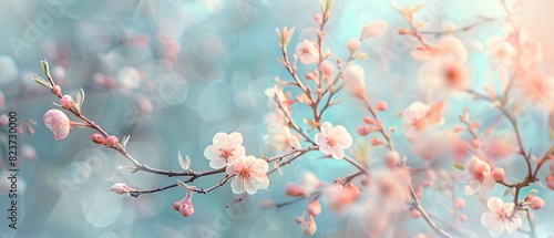 Tranquil Spring Pastels: Delicate Colors in High-Quality Photography with Copy Space © abangaboy