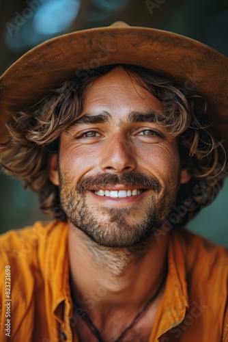 Digital artwork of fun-loving man portrait , high quality, high resolution