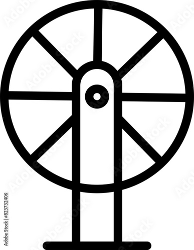 wooden spinning wheel icon