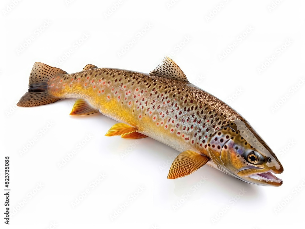 Trout fish isolated on white background. Trout fish isolated on white background.