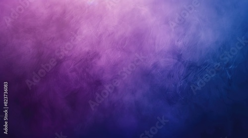 Purple and blue gradient smoke texture. Flowing fog in vibrant colors. Modern artistic style suitable for backgrounds and overlays in creative design projects