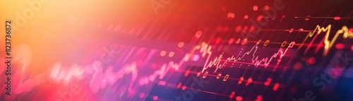 Wallpaper Mural Graph with a downwardtrending line on a colorful, modern background, business recession, stock photo, high resolution Torontodigital.ca