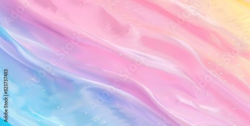 Pastel gradient background with smooth waves of pink, blue and yellow. Ideal for wallpaper, wrapping paper or digital design