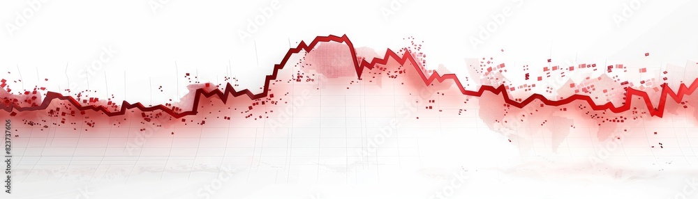 Isolated graph with descending line and numerical financial data, white background, economic decline, highquality stock photo Isolated graph with descending line and numerical financial data, white background, economic decline, highquality stock photo