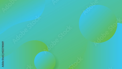 Abstract green background. Fluid shapes composition.  Vector template minimalist poster, pop art flyer, print, web banner