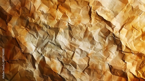 The image is a crumpled brown paper bag. photo
