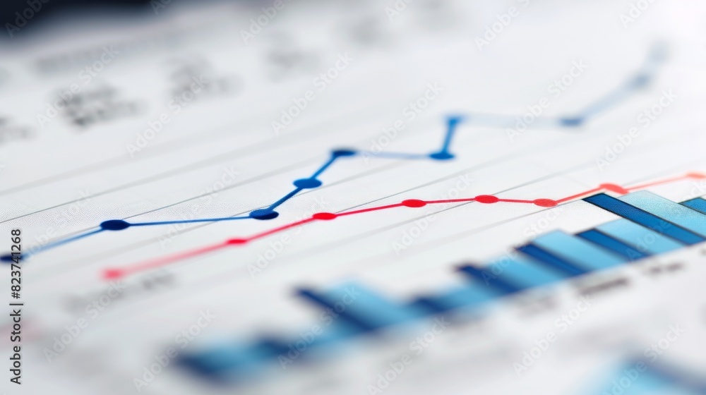 Graph featuring a rising line on a computer screen, financial growth, highquality image Graph featuring a rising line on a computer screen, financial growth, highquality image