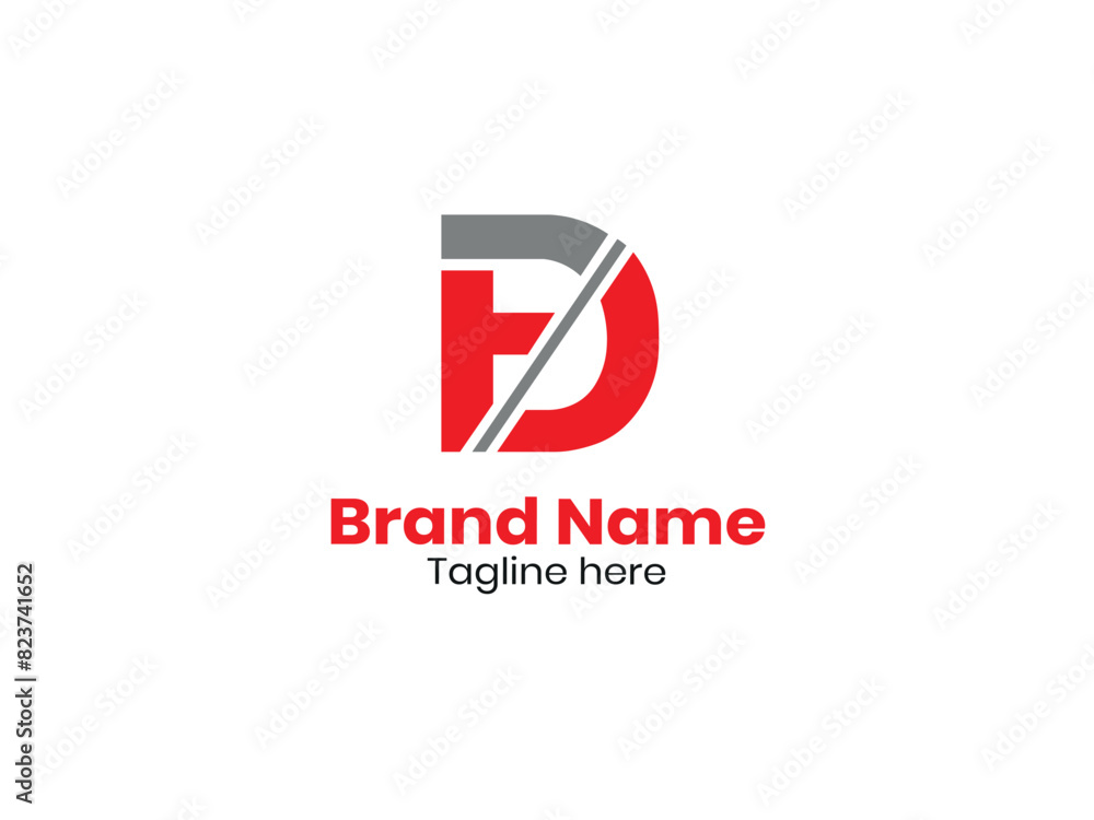 Letter FD Logo Design, Creative Minimal FD Monogram Letter FD Logo Design, Creative Minimal FD Monogram