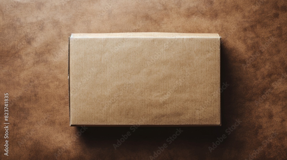 brown cardboard box on a kraft paper background generative ai brown cardboard box on a kraft paper background generative ai