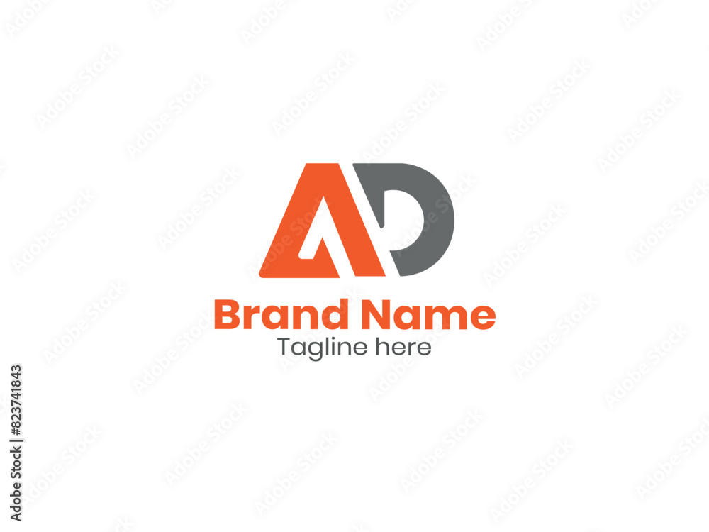 Initial AD Letter Logo Design with Creative Modern Trendy Typography. Initial AD Letter Logo Design with Creative Modern Trendy Typography.