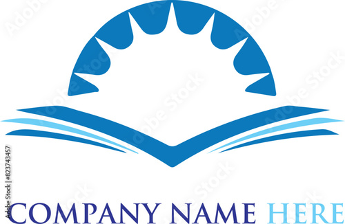 bible christ church book sun logo
