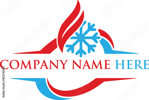 fire and air cooler logo design