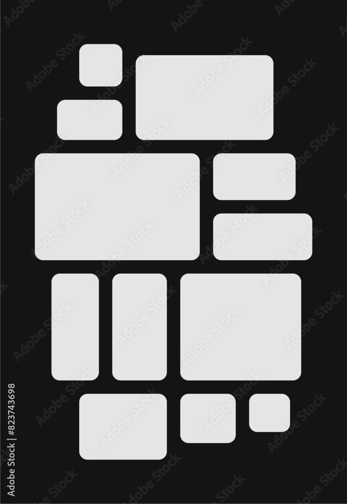 Pictures or photos frame collage. comics page grid layout abstract photo frames and digital photo wall template Pictures or photos frame collage. comics page grid layout abstract photo frames and digital photo wall template