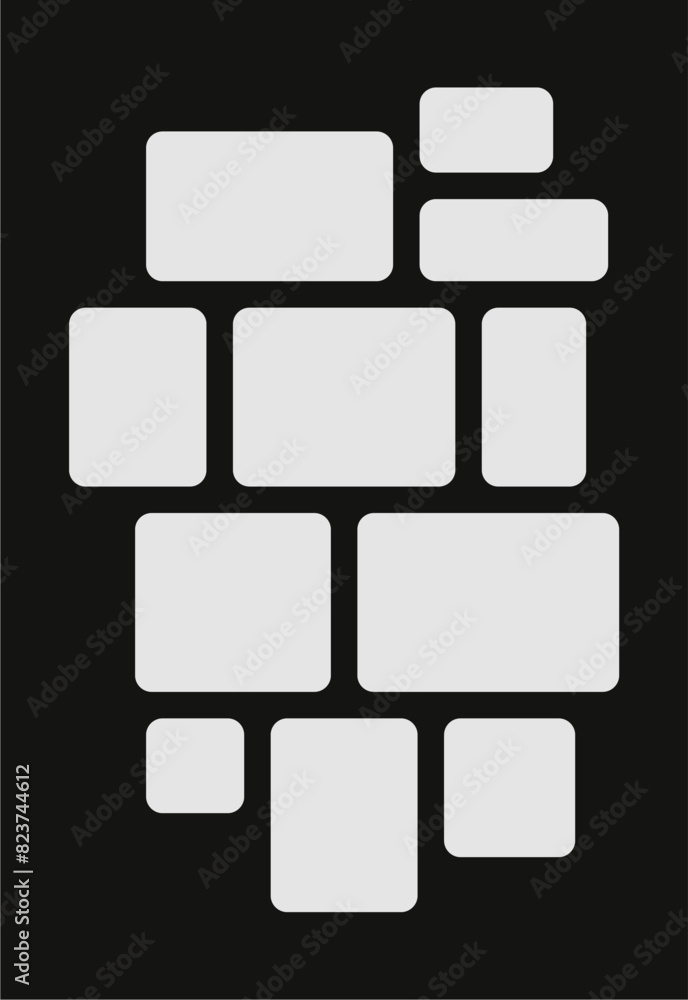 Pictures or photos frame collage. comics page grid layout abstract photo frames and digital photo wall template Pictures or photos frame collage. comics page grid layout abstract photo frames and digital photo wall template