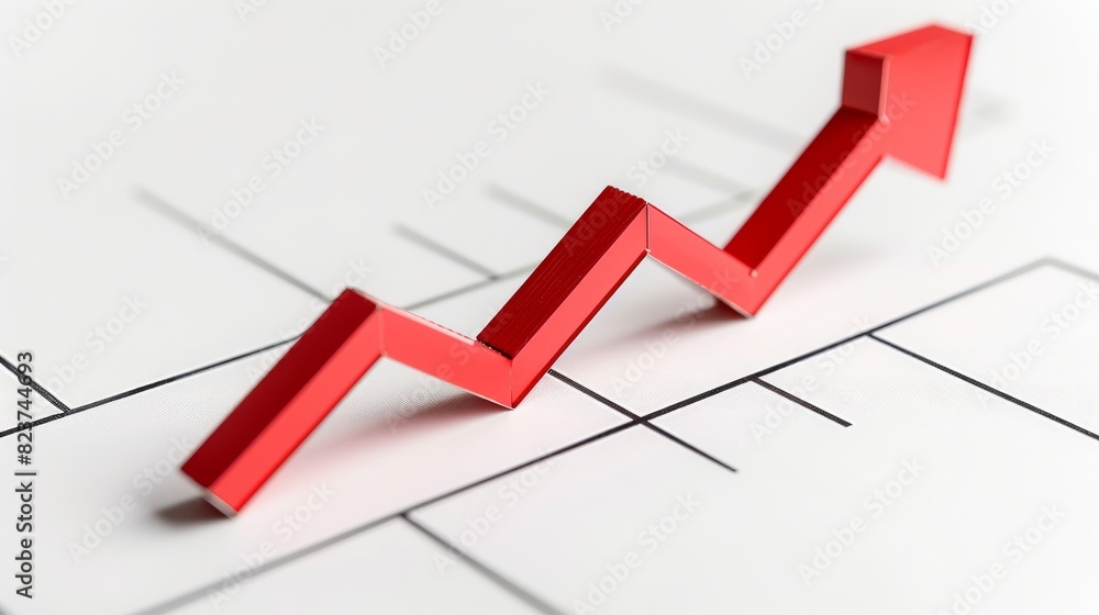 Line graph with a red downwardpointing arrow, isolated on white background, financial decline concept, highresolution stock photo Line graph with a red downwardpointing arrow, isolated on white background, financial decline concept, highresolution stock photo