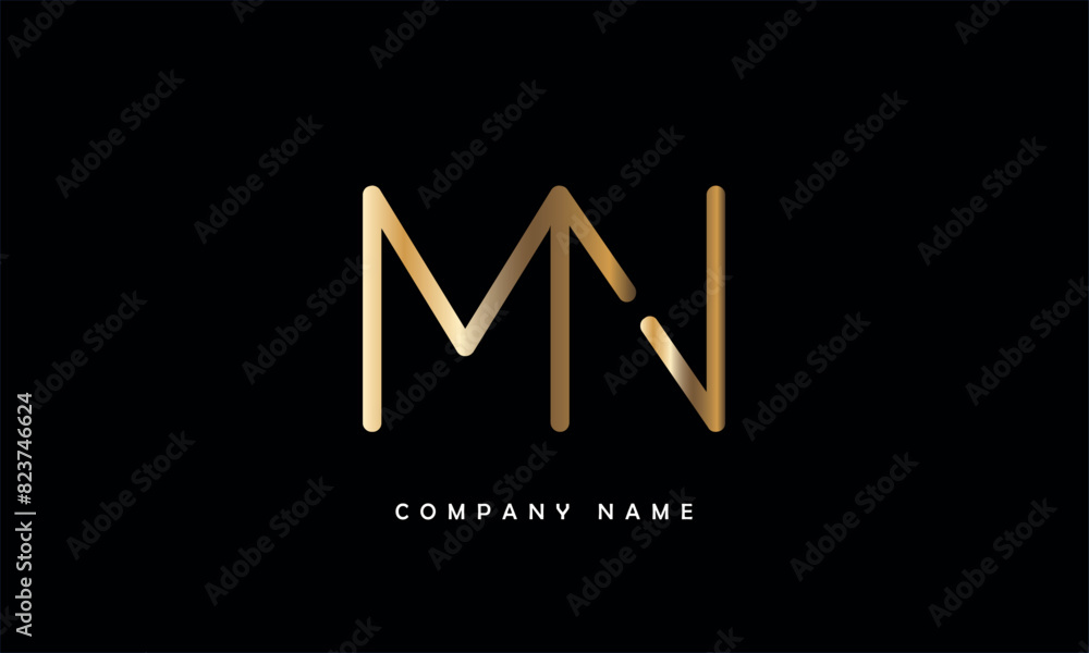 MN, NM, M, N Abstract Letters Logo Monogram