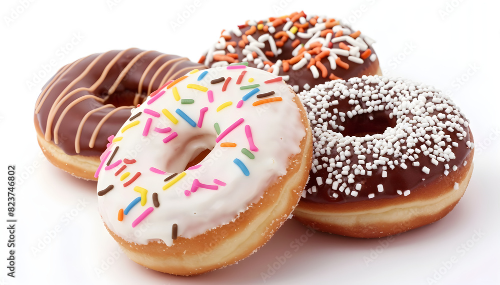 A colorful image celebrating National Donut Day with a variety of glazed and frosted donuts in a bakery setting. A colorful image celebrating National Donut Day with a variety of glazed and frosted donuts in a bakery setting.