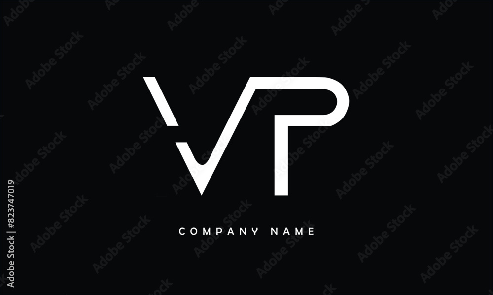 VP, PV, V, P Abstract Letters Logo Monogram VP, PV, V, P Abstract Letters Logo Monogram