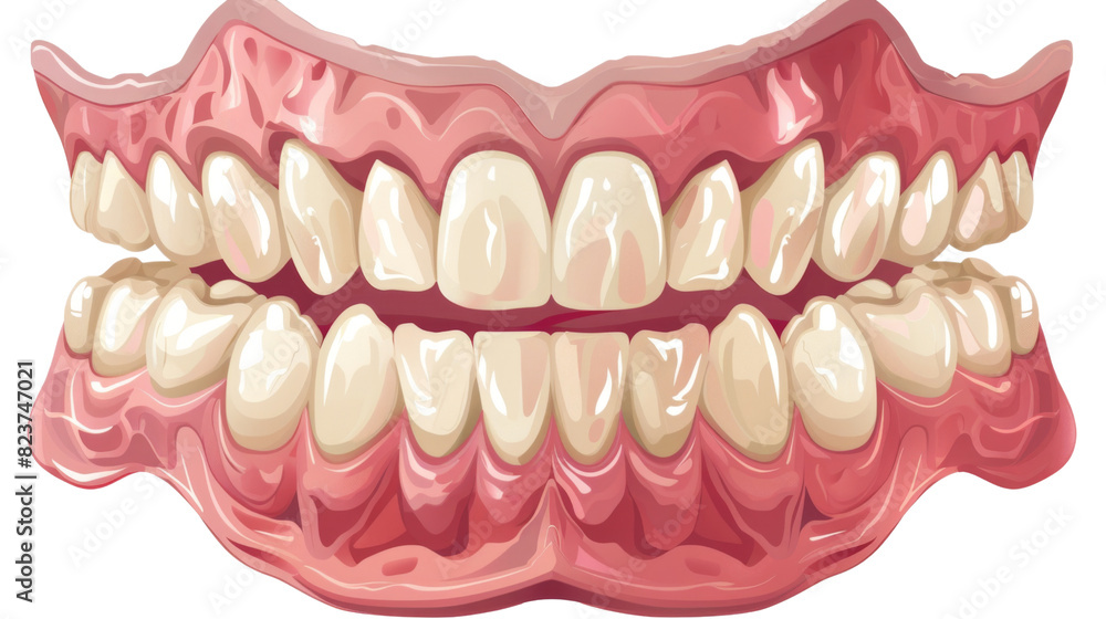 Dentures with teeth on white background Dentures with teeth on white background
