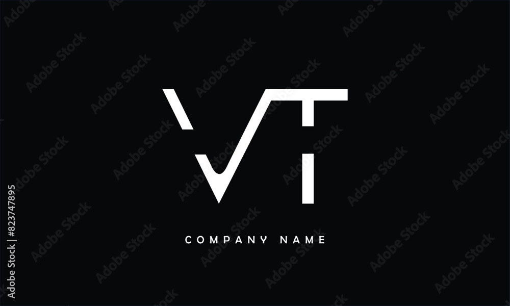 VT, TV, V, T Abstract Letters Logo Monogram VT, TV, V, T Abstract Letters Logo Monogram