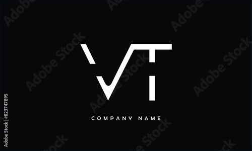VT, TV, V, T Abstract Letters Logo Monogram