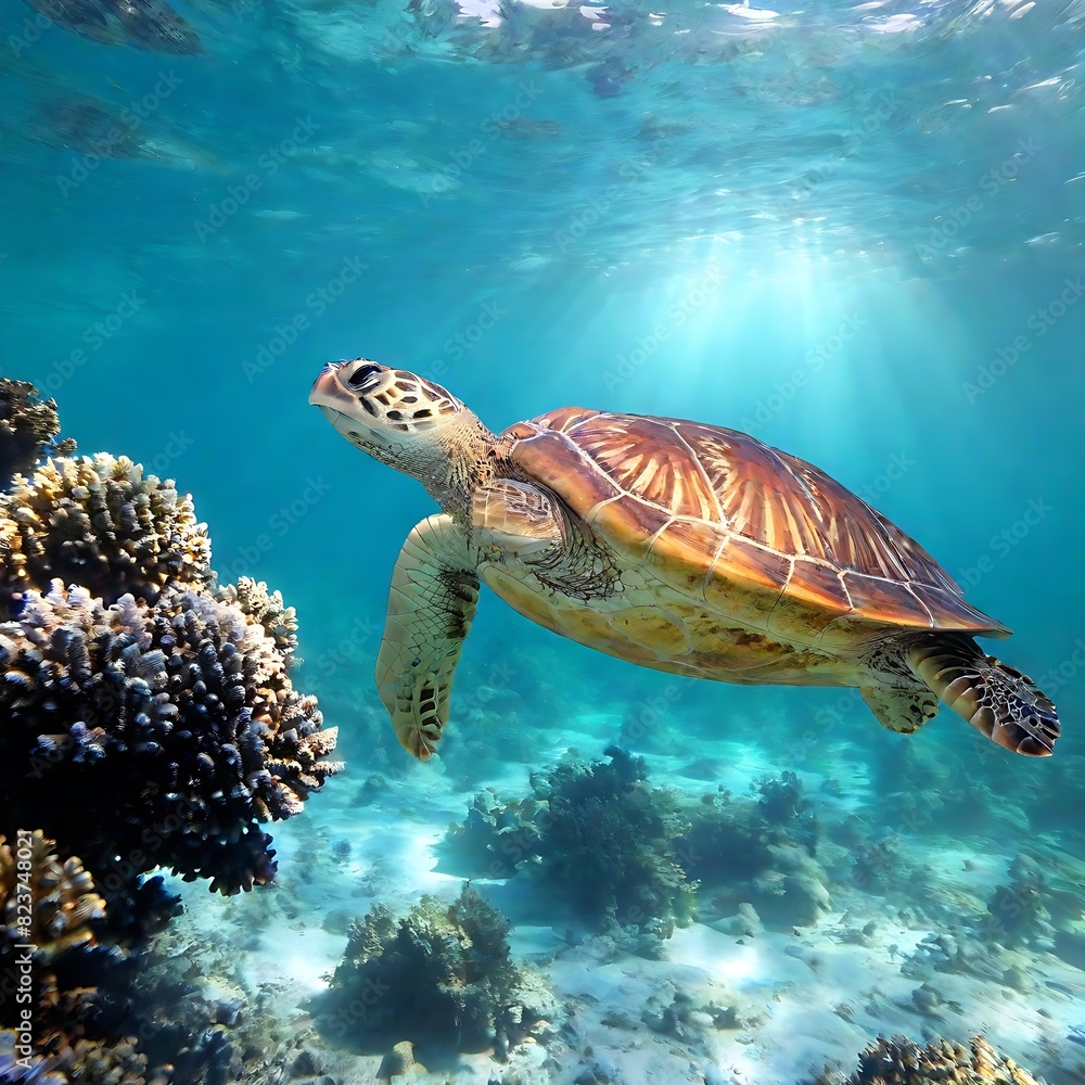 Obraz premium turtle on the beach