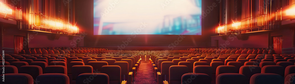 Obraz premium Outdoor Cinemas: Focus on outdoor cinemas, movie screens, and film screenings, showcasing the city's love for outdoor entertainment and cinema