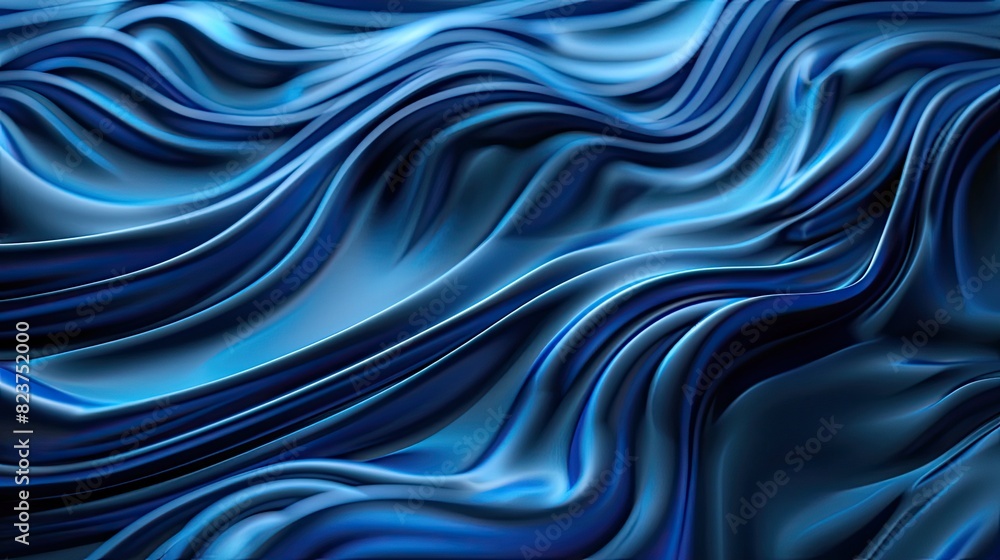 Obraz premium Blue abstract background. liquid ripple flow like water. copy space for text