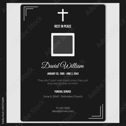 Funeral Invitation Layout