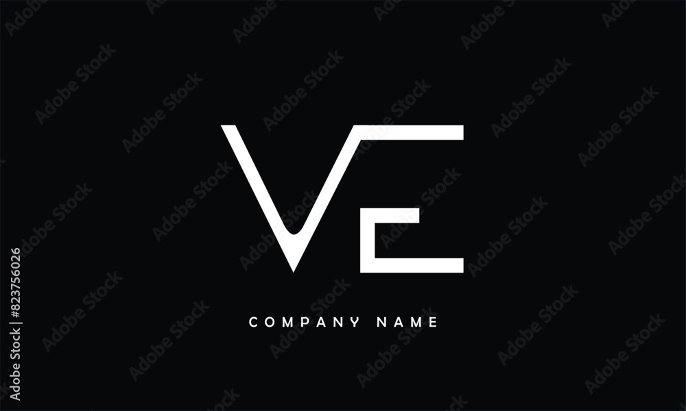 VE, EV, V, E Abstract Letters Logo Monogram VE, EV, V, E Abstract Letters Logo Monogram