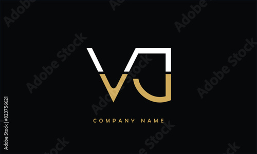 VJ, JV, V, J Abstract Letters Logo Monogram