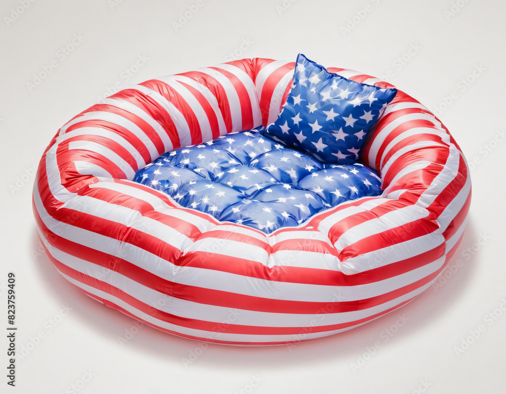 Fototapeta premium inflatable mattress colors flag 4th of July