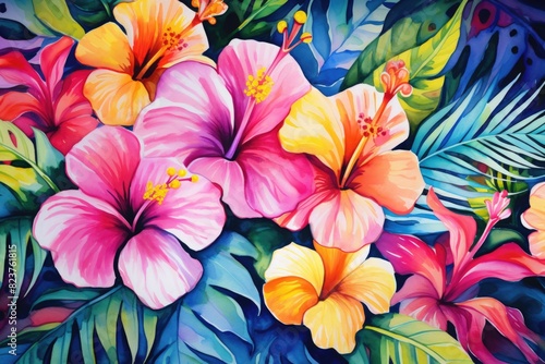 tropic leaves background