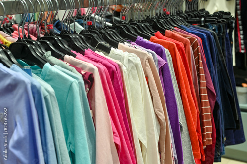 Wallpaper Mural Clothes on hangers in a store Torontodigital.ca