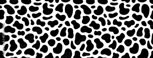 Cow seamless pattern. Abstract background with repeated stains on a white background. Milk day. Flat design