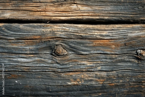 Close-up of aged wood with unique grain and knots, perfect for backgrounds and designs