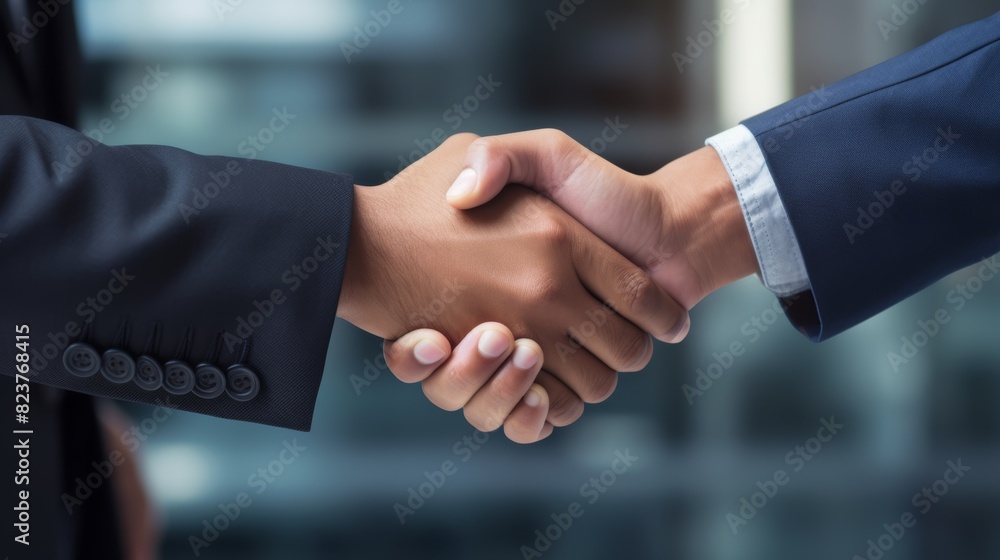 A close-up photo of a businessman's hands shaking in a firm handshake, symbolizing a successful business deal. A close-up photo of a businessman's hands shaking in a firm handshake, symbolizing a successful business deal.