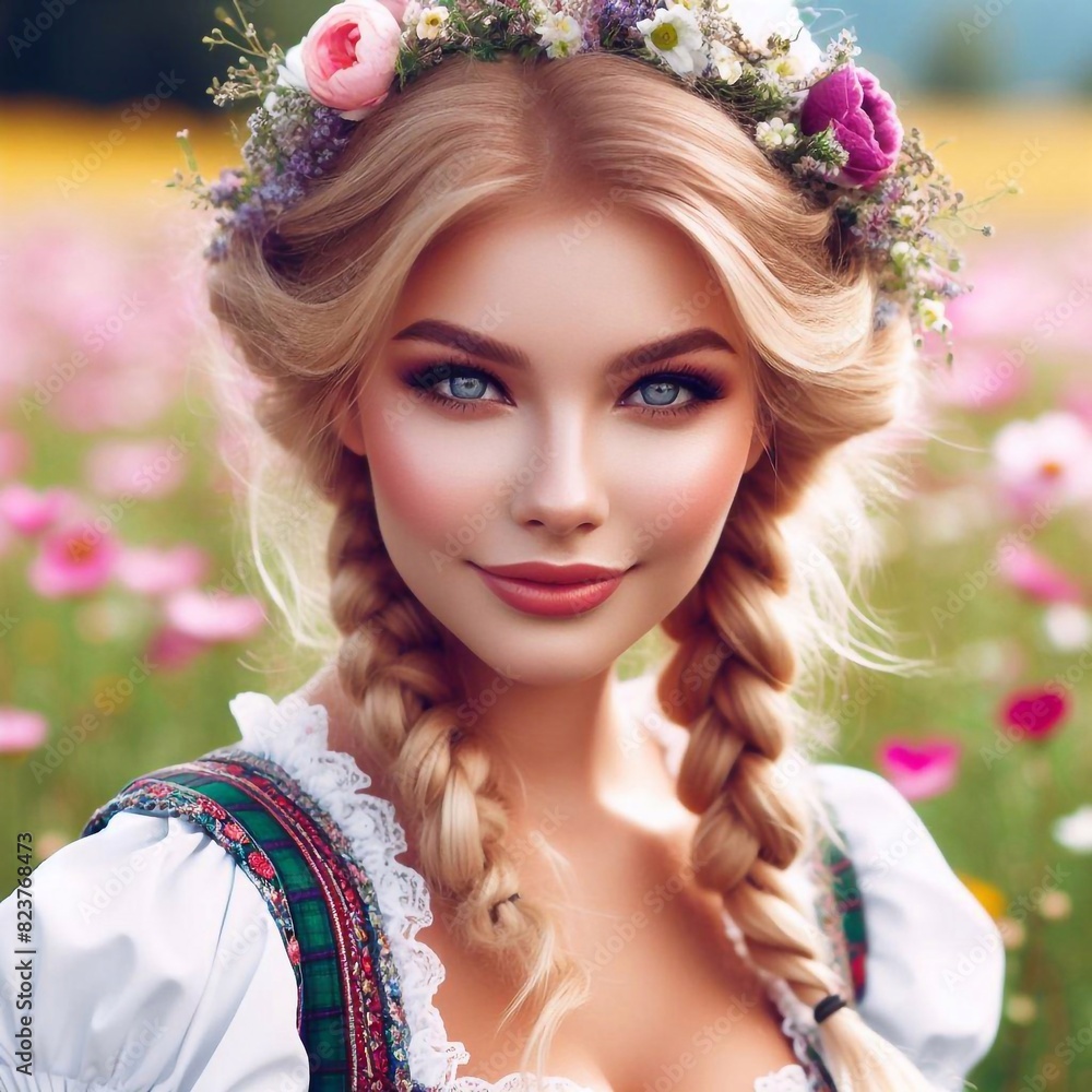 Frau im Dirndl Frau im Dirndl