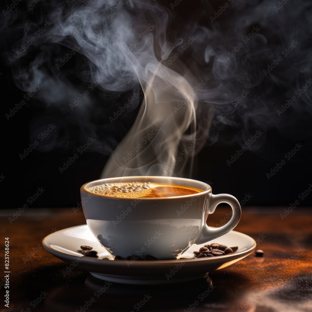 A close-up photo of a freshly brewed cup of coffee with steam rising from the top, perfect for a coffee shop or cafe banner. A close-up photo of a freshly brewed cup of coffee with steam rising from the top, perfect for a coffee shop or cafe banner.